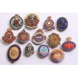 Selection of Old Comrades Association Lapel Badges consisting of Kings Royal Irish Hussars in gilt