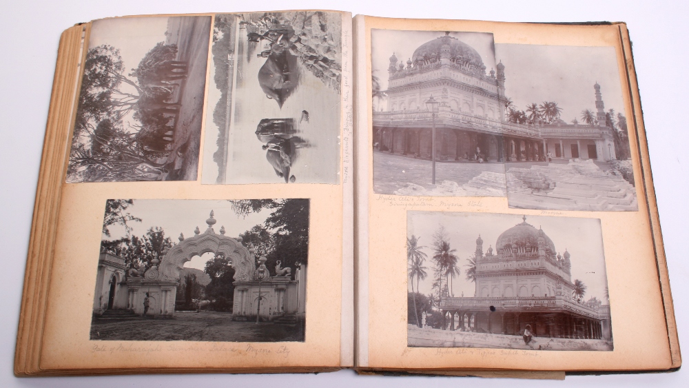 Circa 1900 Photograph Album of India Interest, the album consists of large format and smaller format - Image 5 of 5