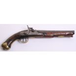 Percussion Service Pistol Drum Converted From Flintlock, 15.5" total length, 16 bore barrel, 9"in