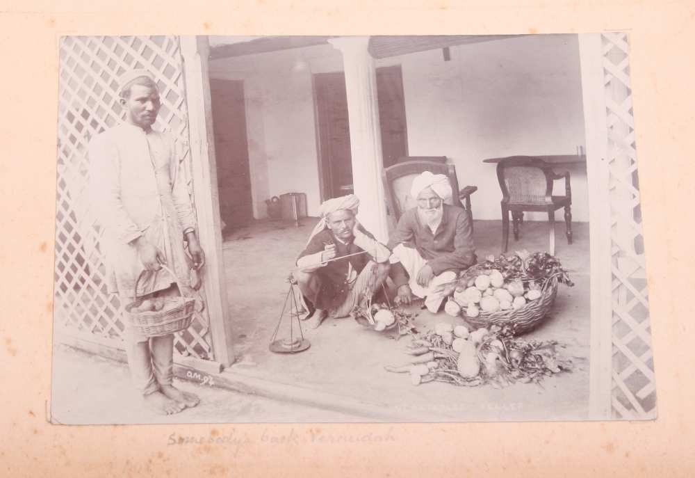 Circa 1900 Photograph Album of India Interest, the album consists of large format and smaller format - Image 3 of 5