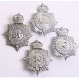 Bristol Constabulary Police Cap Badges, Kings crown chrome stars,36-196 and WR centres, plus