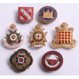 Selection of Post WW1 Old Comrades Association Lapel Badges, consisting of 6th City of London Rifles