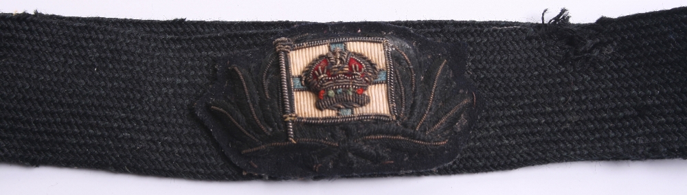 British Naval Shipping Line Bullion Cap Badge still on the original mohair cap band. Accompanied - Image 2 of 2