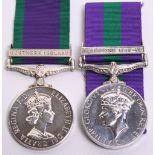 Scarce General Service Medal Palestine 1945-48 to the Rifle Brigade, medal was awarded to “6921125