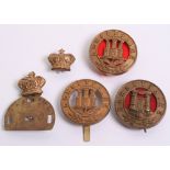 Dorsetshire Regiment Other Ranks Helmet Plate Centres, consisting of a two tower and three tower