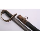 Well-Made Copy of 1803 Pattern Infantry Officer's Sword, Blade 32", regulation brass hilt and