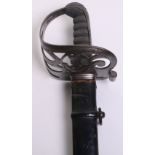 Victorian 1827 Pattern Rifle Officer's Sword,  blade 32.5" by Firmin, etched with crowned VR cipher,