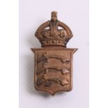 Essex Imperial Yeomanry Cap Badge circa 1901-05 in brass with two lug fittings on the reverse.