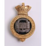 Victorian Post 1881 Officers Dorsetshire Regiment Glengarry Badge with two lug fittings on the