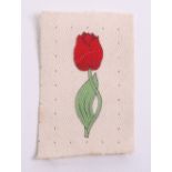 212th Independent Infantry Formation Sign being a printed red tulip on white rectangle. Very good