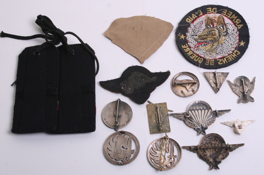 French Foreign Legion and Airborne Badges consisting of bullion parachute qualification wing on - Image 3 of 4