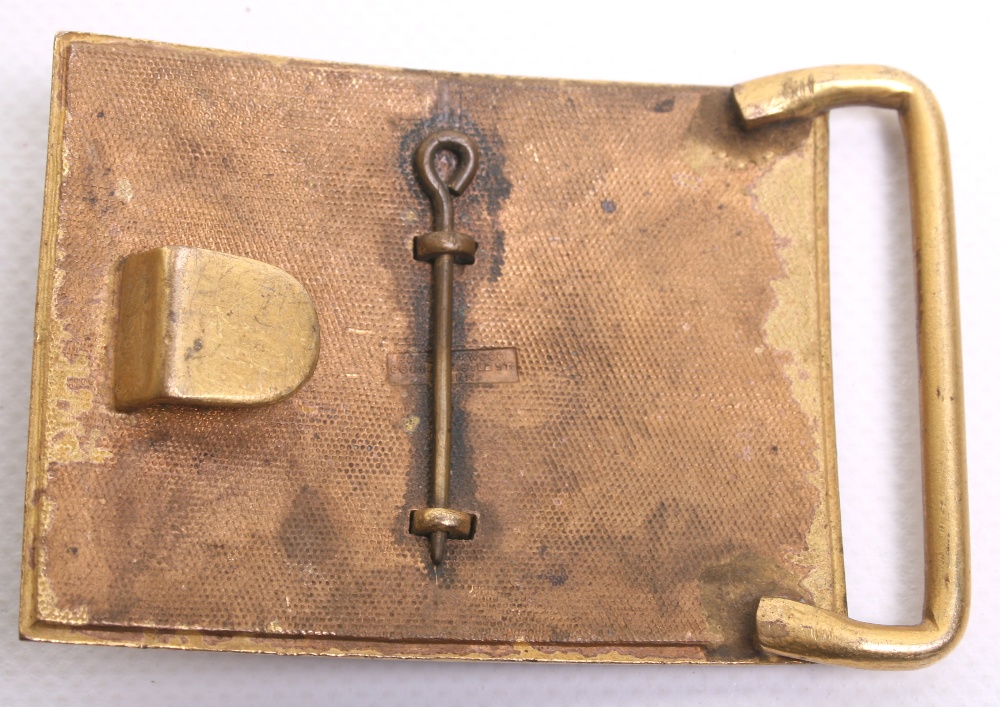 Victorian Black Watch Officers Dirk Belt Plate being a gilt rectangular buckle with separate piece - Image 2 of 4