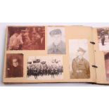 Soviet Russian Photograph Album consisting of snap shot and copied images, mostly showing soldiers