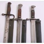 Japanese Arisaka Bayonet complete with its original scabbard (repainted). Arsenal marking to the
