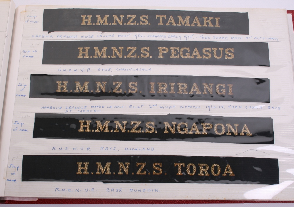 Selection of Commonwealth & Royal Navy Cap Tallies including HMAS BANKS, HMAS MADANG, HMAS TIDE - Image 3 of 3