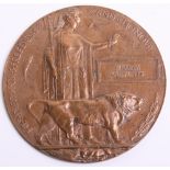 Great War Memorial Plaque awarded to William Clements. Plaque remains in good condition. Multiple
