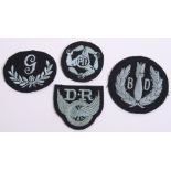 Royal Air Force Trade Badges consisting of Physical Training Instructor, Bomb Disposal, Dispatch