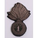 Officers Bullion Undress Forage Cap Badge Grenadier Company Dorset Regiment 1797-1854, bullion