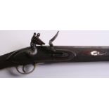 Large Belgian Flintlock Wildfowling Gun, 61.5" overall, barrel 44.5" Liege proved, trade type