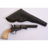 A 5 shot .31" London Percussion Colt Pocket Revolver No.1942 (matching) 9.5" overall, octagonal