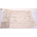 Selection of Great War Trench Maps, mostly linen backed of various areas on the western front.
