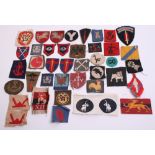 Selection of British Cloth Formation Signs including Marine Anti-Aircraft Artillery silk woven,