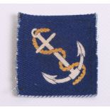 Very Rare HQ 12th Independent Infantry Brigade Formation Sign, printed white anchor with yellow rope