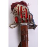 Elizabeth II Scottish Regimental Broadsword with Wilkinson blade No.96961 etched with thistles and