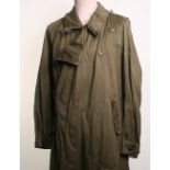 Third Reich Afrika Korps Motorcyclists Coat of full length tropical cloth with original pebbled