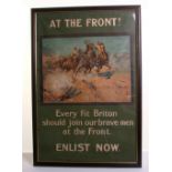 WW1 British Recruiting Poster “At The Front! Every Fit Briton Should Join Our Brave Men At The Front