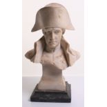 Alabaster Figure of Napoleon, showing the French emperor in full military uniforms. Head and torso