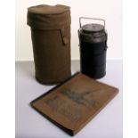 WW2 British Army Issue Thermos complete with the original webbing outer carrier. Good overall
