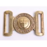 City Of London Police Belt Buckle in brass, two piece example, coat of arms centre,