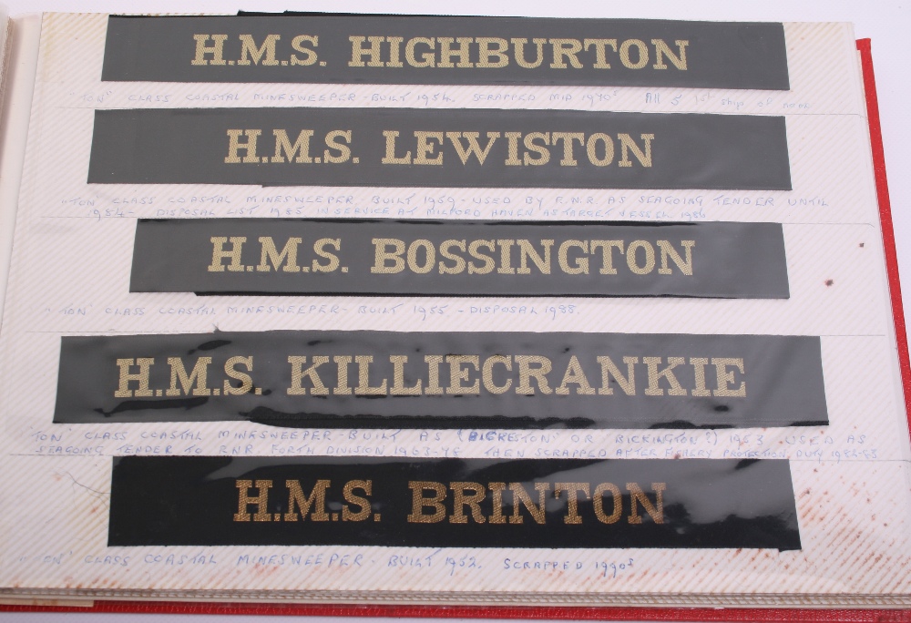 Selection of Royal Navy & Commonwealth Navy Cap Tallies including HMCS GANANOQUE, HMNSZ KAPARU, - Image 3 of 3