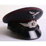 Luftwaffe Flak Section NCO's Peaked Cap complete with its matching aluminium eagle and cockade