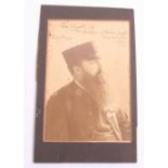 Cabinet Photograph of George Smith, Chaplain at Rorkes Drift 1879, the photograph shows smith in