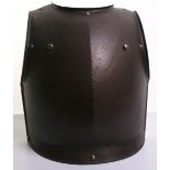 French or German Steel Cavalry Troopers Breastplate, 19th century, neck and arm cusps turned up,