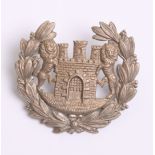 Northampton Police Wreath Cap Badge, white metal, complete with two lug fittings on the reverse