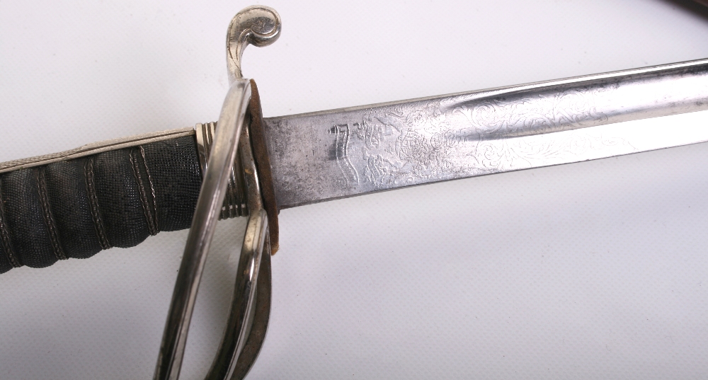 British 1821 Pattern Royal Artillery Officer's Sword, Etched blade 35" by Wilkinson (number - Image 3 of 6