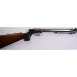 BSA .22" Improved Model D Air Rifle No.40429/2, 46" overall, barrel19.5" to loading tap, screw