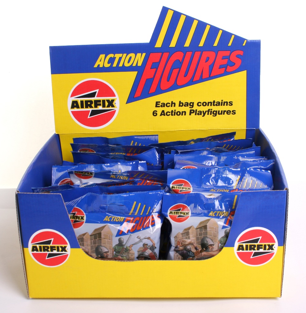Scarce Airfix Action Figures Medieval Fighters Trade Box,24 bags, each bag containg 6 Action