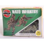 Scarce Airfix Nato Infantry, fourteen 1/32nd scale models, mint boxed, shrunk wrapped