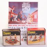 Two Timpo Wild West Collection Sets, 754 Small Indian Canoe plus 3 Indians and set 763 Raft with 2