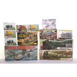 Selection of Airfix Kits,621 Beam Engine, 02301 Tank Transporter, R501 Biggin Hill Locomotive,