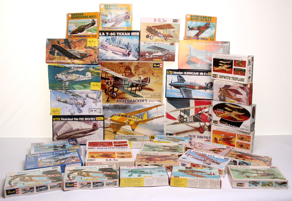 Revell & Heller Plastic Aircraft Kits, including Heller,078 Bucker Bu133 Jungmeister,L097 Morane