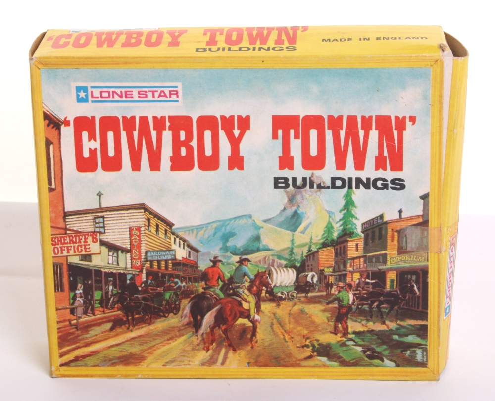 Lot no:44  Lone Star Cowboy Town Buildings, No 3513 blue/brown plastic Forge, in mint boxed