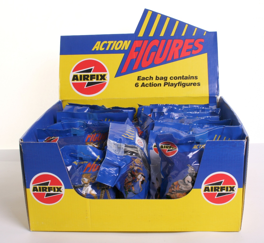 Scarce Airfix Action Figures Trade Box,24 mixed bags, 6 x British Paras, 6 x  Cowboys, 6 x Indians - Image 2 of 3