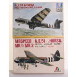 Two Italaerie 1:72nd Airspeed A.S.51 "HORSA" MK1/MK2 Assault Gliders No. 116 kits, 1st issue & 2nd