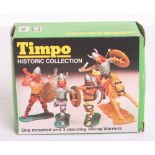 Timpo Historic Collection 726 Viking Warriors, one mounted  and three standing, in mint boxed