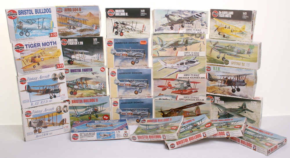 Airfix 1-72nd Scale Plastic Aircraft Kits,255 Beagle Basset 206, 263 Grumman Duck, 266 Harrier,